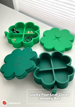 Lucky Four-Leaf Clover Jewelry Box 3d model