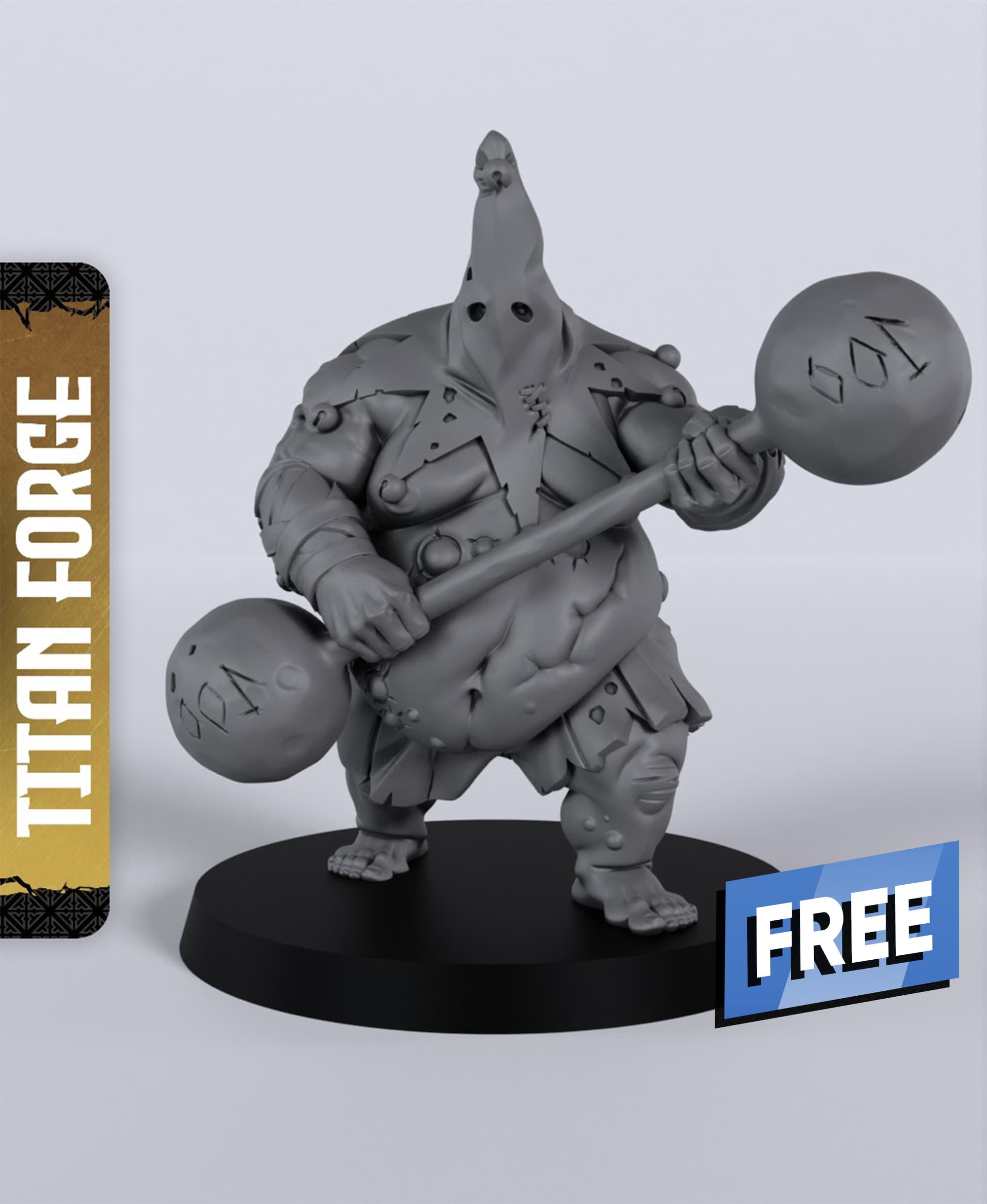 Carnival Strongman - With Free Dragon - 5e DnD Inspired for RPG and Wargamers 3d model
