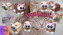 Cat Loaf Clicker Fidget and Keychain 3d model