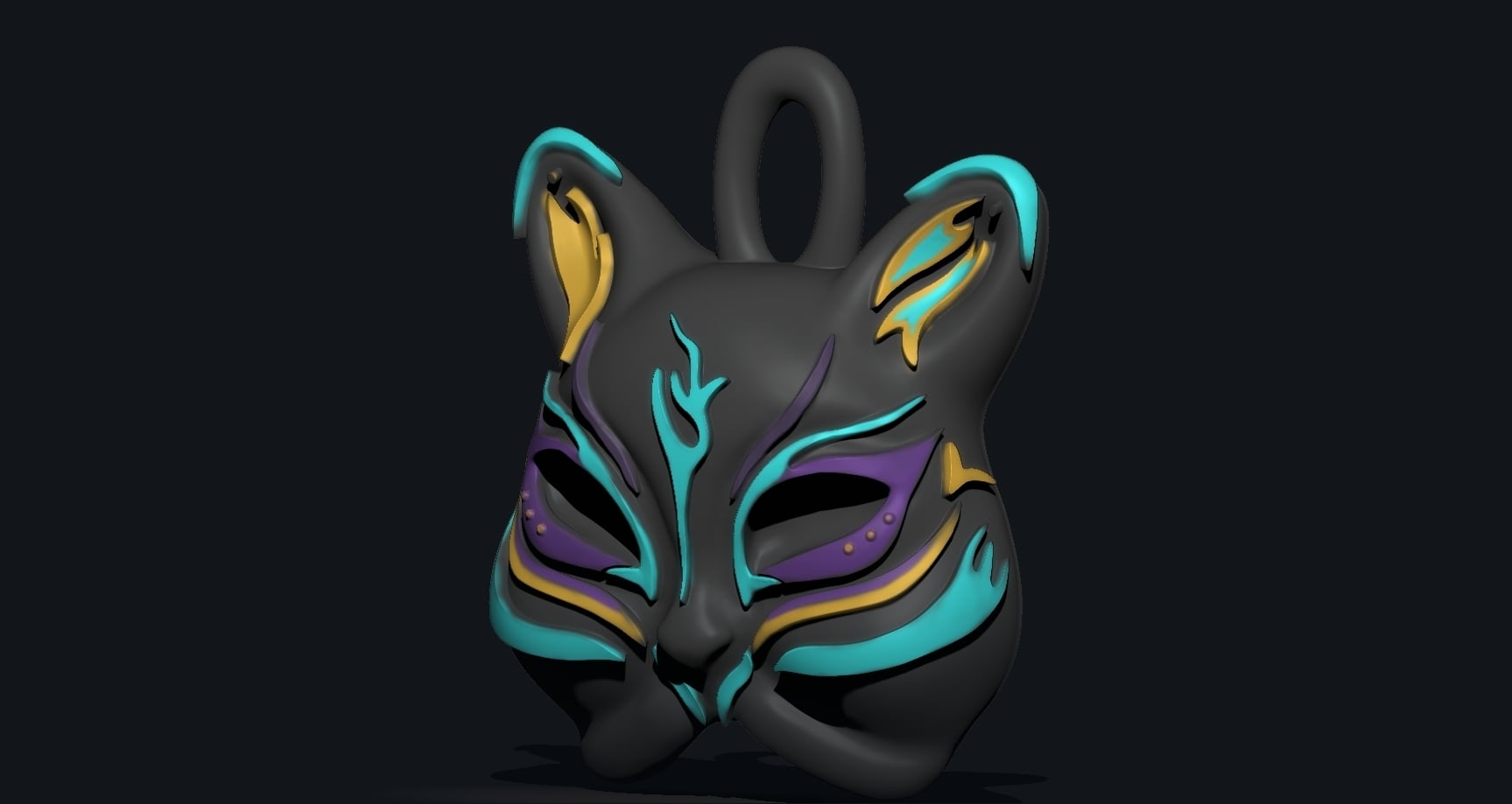 Cat Key Chain 3d model