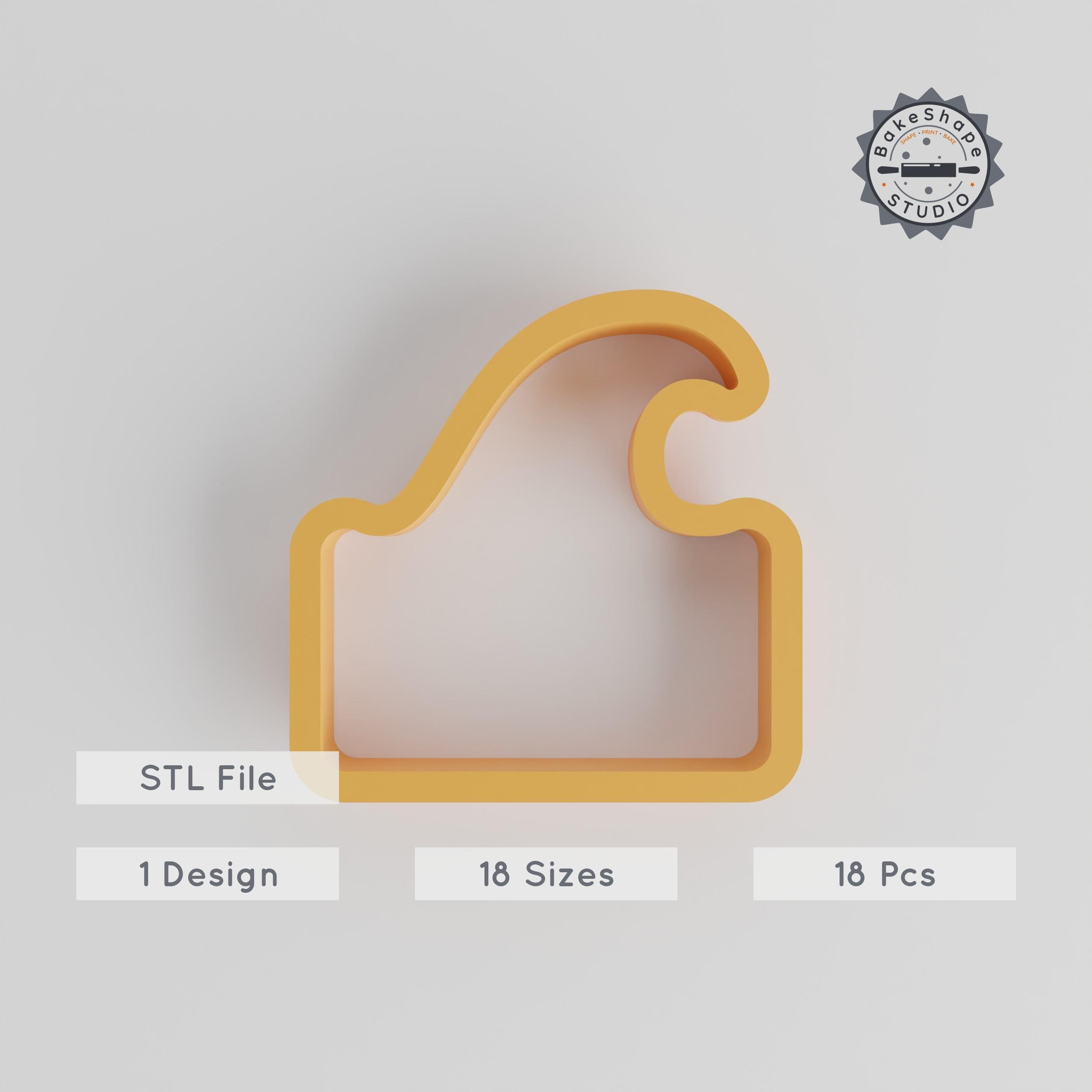Wave Ocean Shape Cutter Collection, 18 Sizes, 0.75"-5.00", Perfect for Cookies, Fondant & Clay PRODUCT_2734 3d model