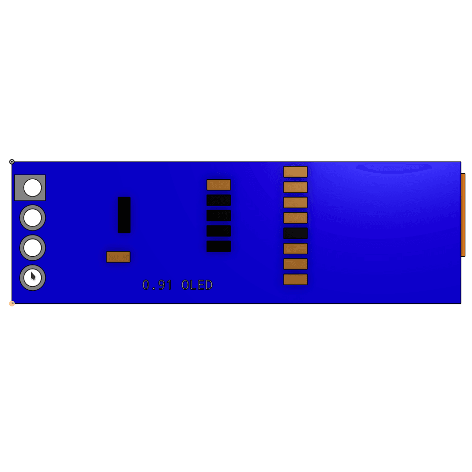 0.91 OLED Display 128x32 Pixel, Refence Model 3d model