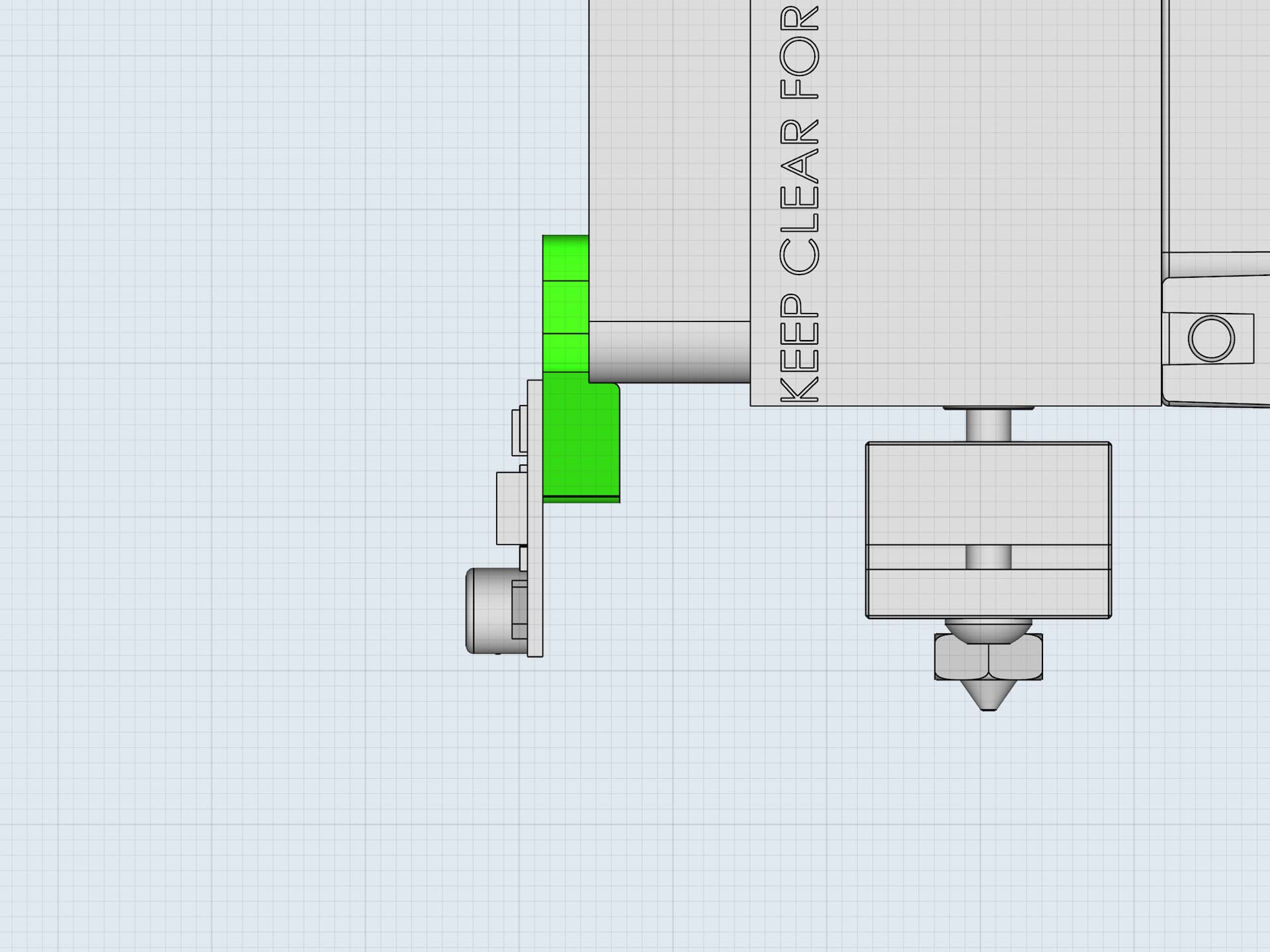 Simple Mount for DC42s Differential IR probe to the e3D Hemera 3d model