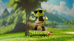 Shrek 3D-Printed Figurine with Thumbs Up 3d model