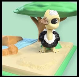 Ostrich and Savannah Mini World 3d model