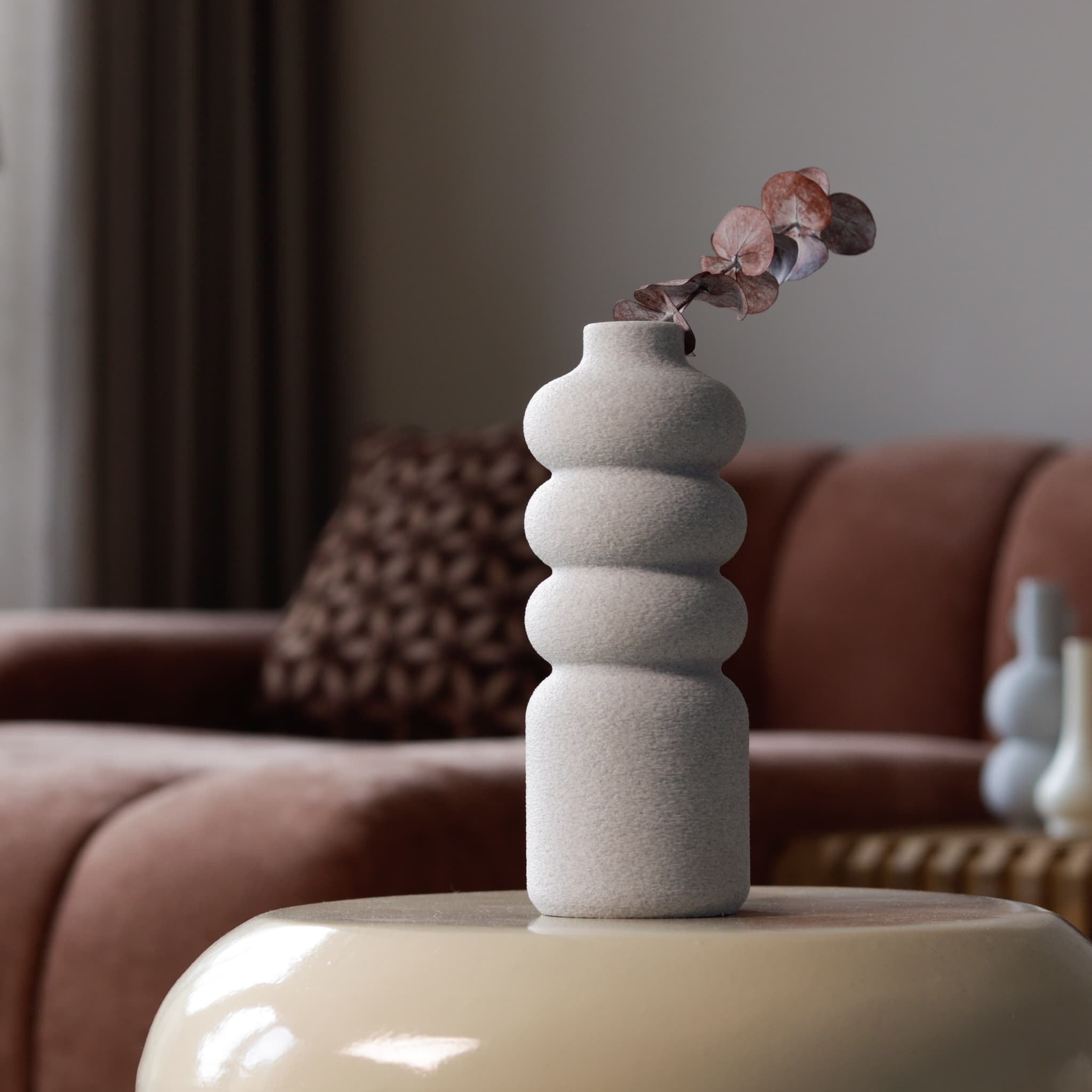 Japandi Vase ZARA - Minimalist Wavy Design 3d model