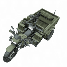 Military Tactical Trike Bike 3D Model 3d model