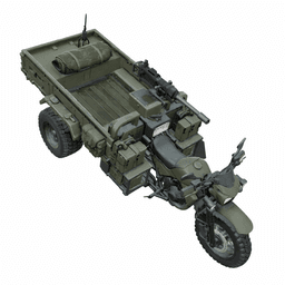 Military Tactical Trike Bike 3D Model 3d model