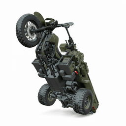 Military Tactical Trike Bike 3D Model 3d model