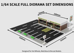 1/64 Scale 7-ELEVEN JDM Diorama 3d model