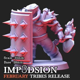 Pack 2 Belisarius dwarfs 35mm scale 3d model
