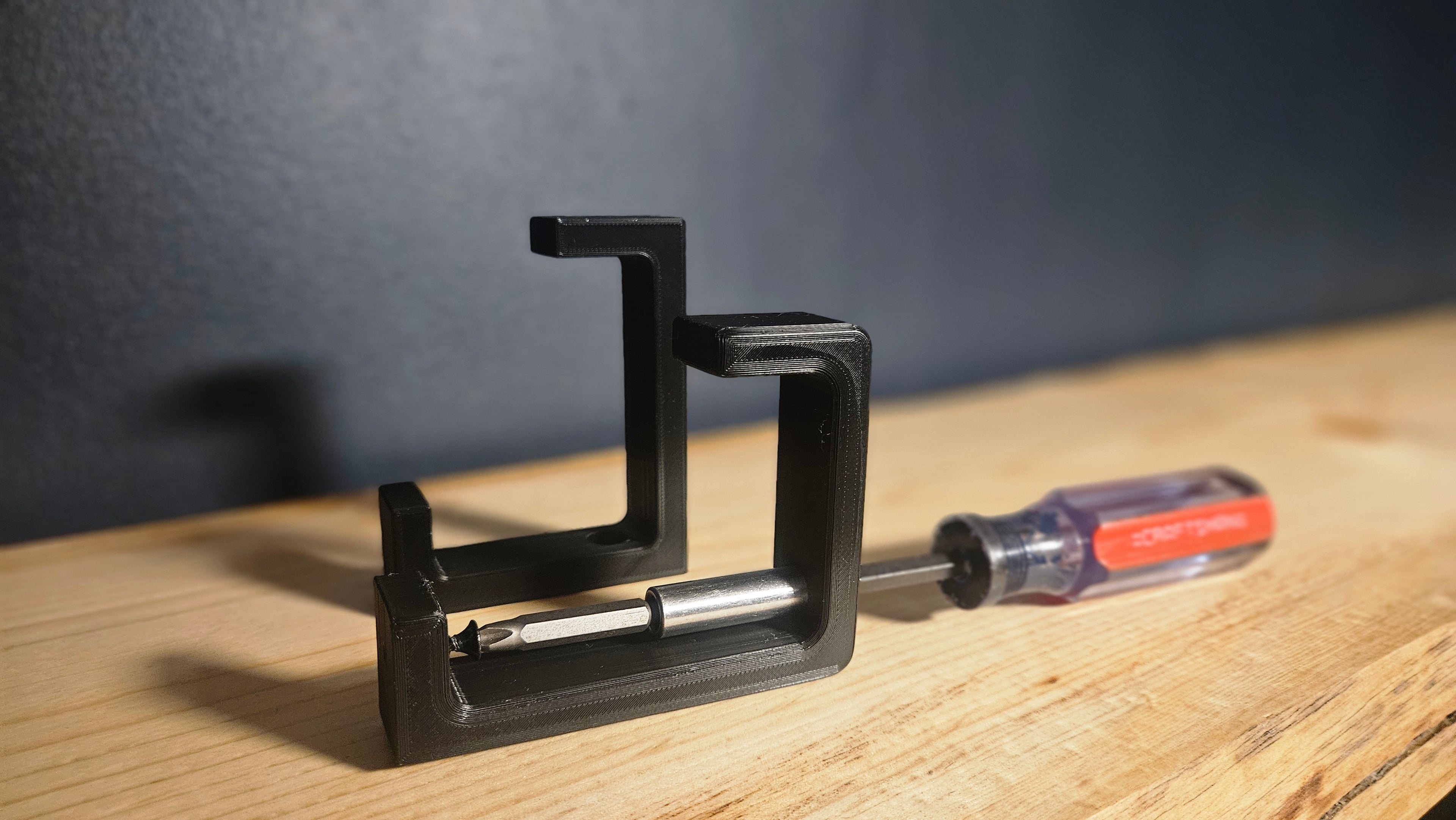 Under Desk/Shelf Cable Hook 3d model