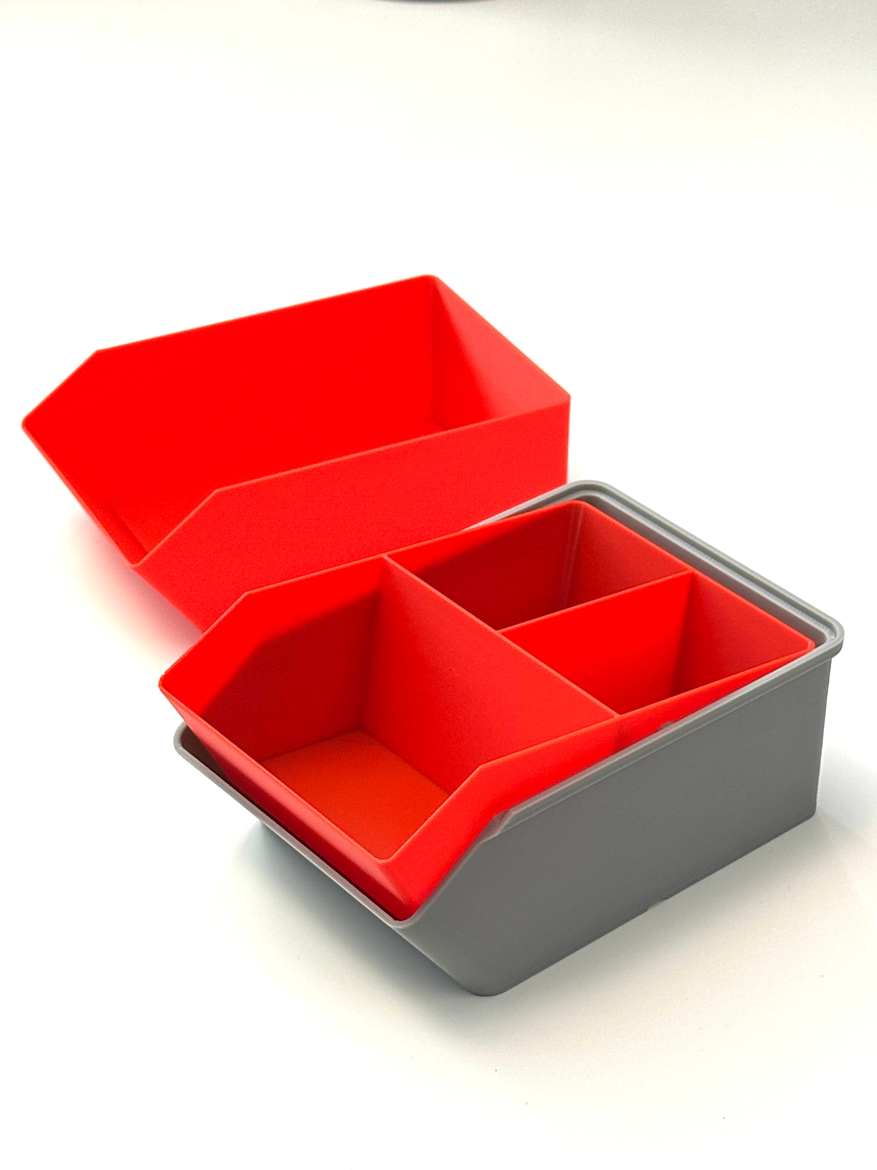 Stackable small parts bin with color inserts 3d model