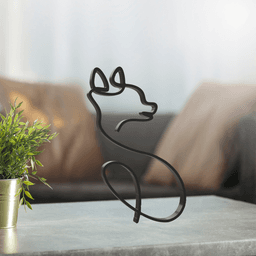 Dog Line Art, Modern, Minimalist 3d model