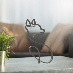 Dog Line Art, Modern, Minimalist 3d model