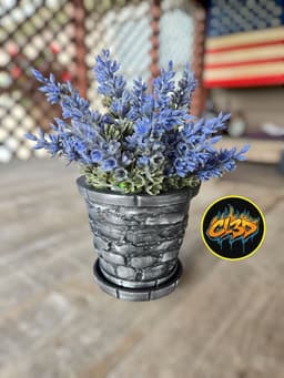 Stone Flower Pot 3d model