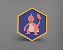 Charmeleon Pokemon PokeCoin 3mf 3d model
