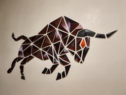Geometric Bull - wall design 3d model