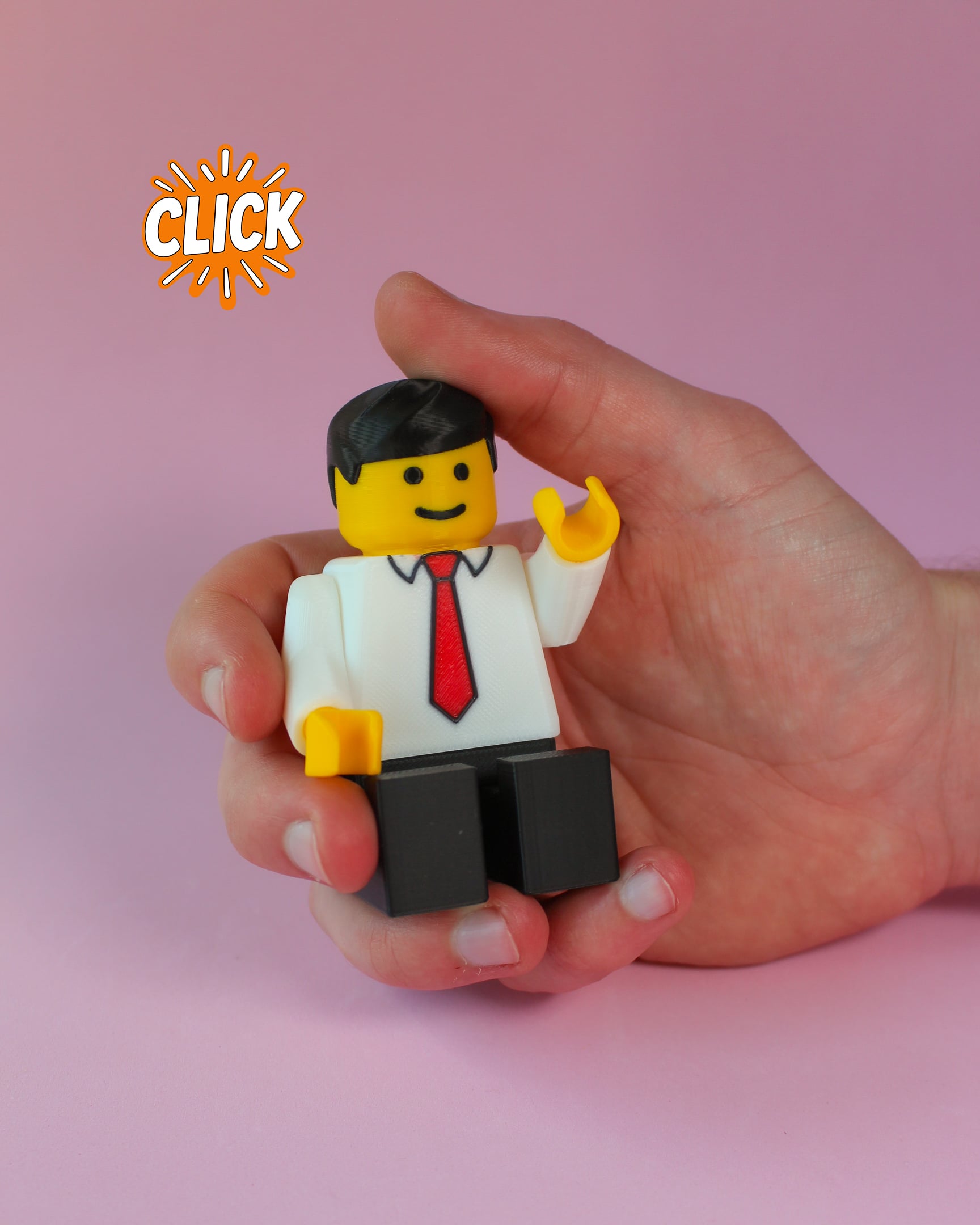 Brick Figures Fidget Clicker 3d model