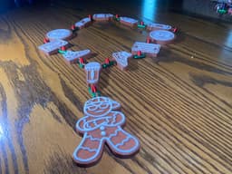 Gingerbread Man Holiday Chain 3d model