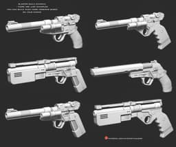 Jedi survivor blaster set 3d model