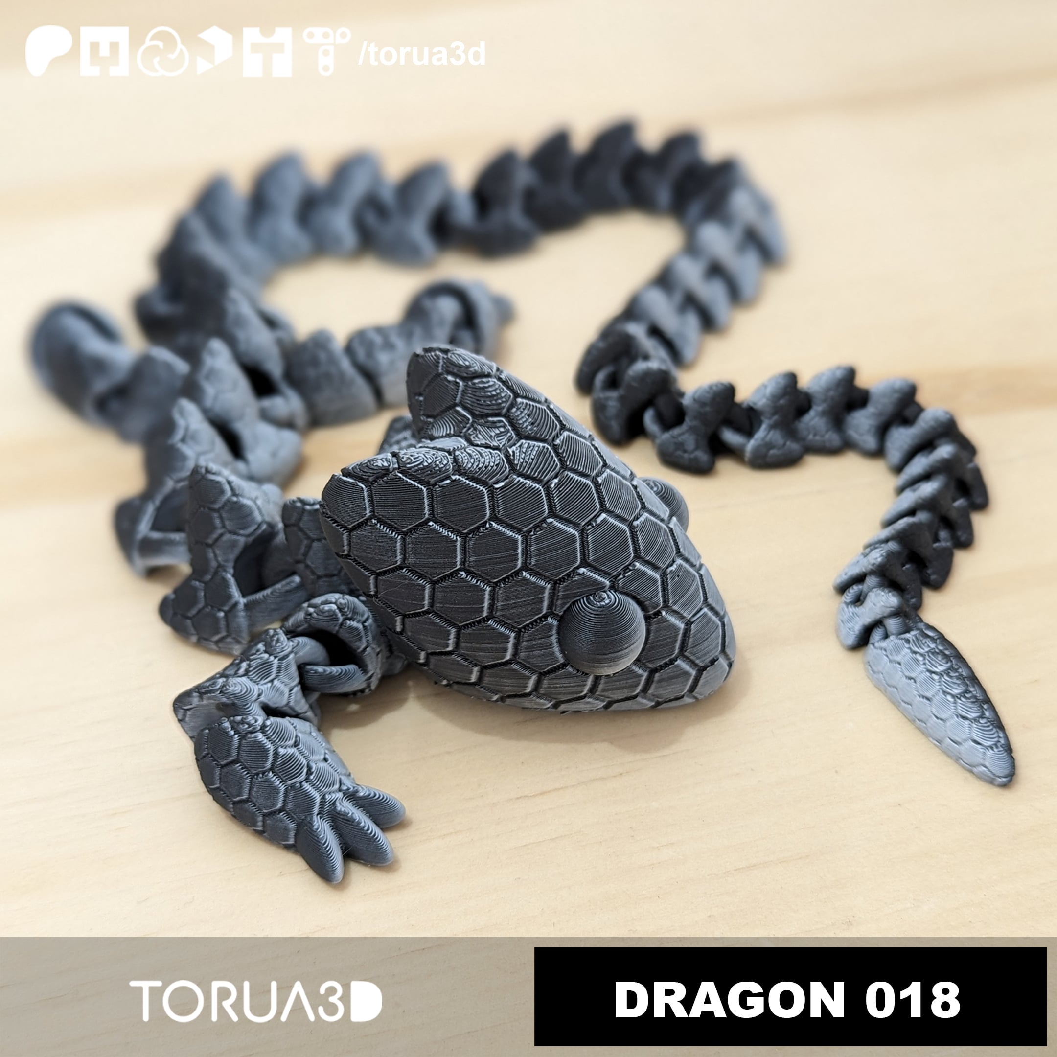 ARTICULATED DRAGON 018 3d model