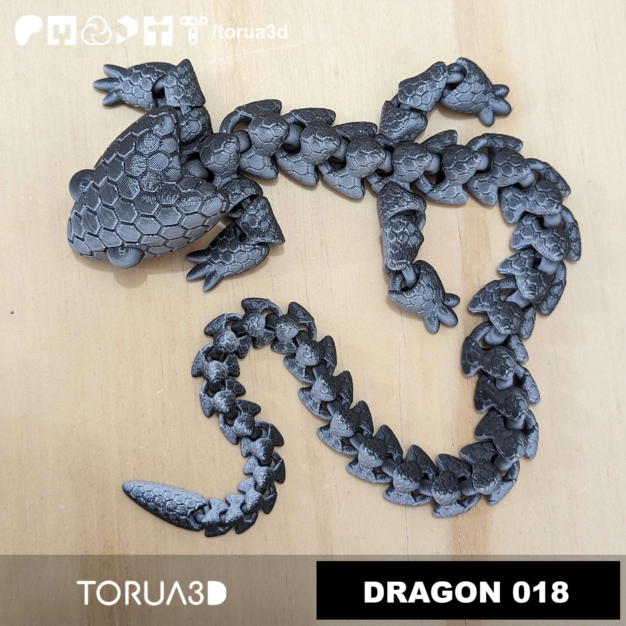 ARTICULATED DRAGON 018 3d model