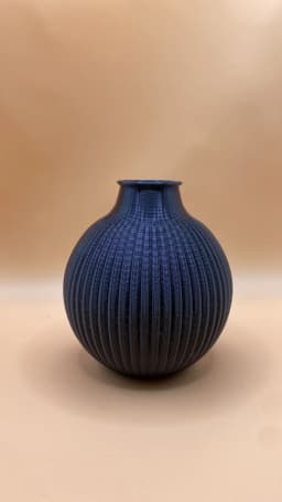 Modern Ribbed Designer Vase 3d model