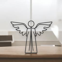 Angel Line Art - Desktop Line Art 3d model