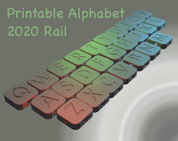 Alphabet Decoration Mount FOr 2020 Rail 3d model