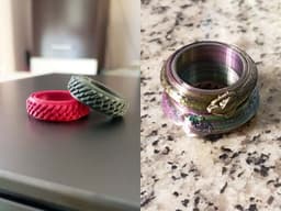 Fidgets Rings serpiente ouroboros & Eslabones 3d model