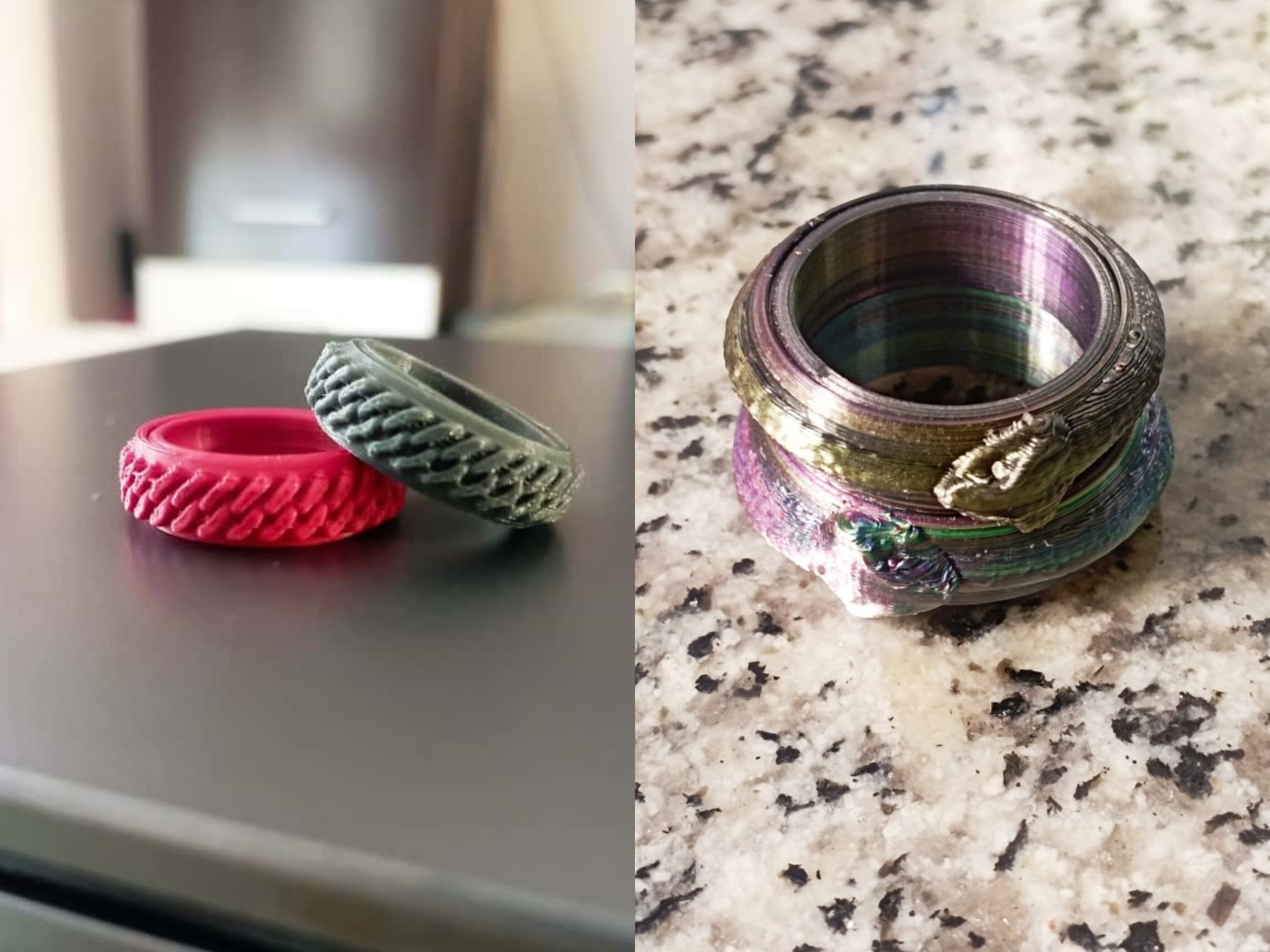 Fidgets Rings serpiente ouroboros & Eslabones 3d model