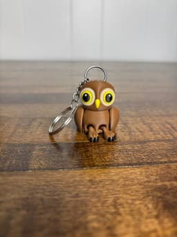 Owl V2 Keychain Fidget 3d model