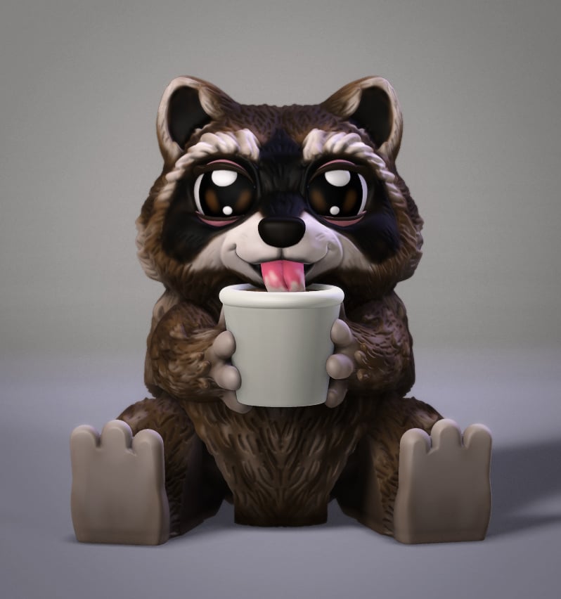 Fred the Racoon 3d model