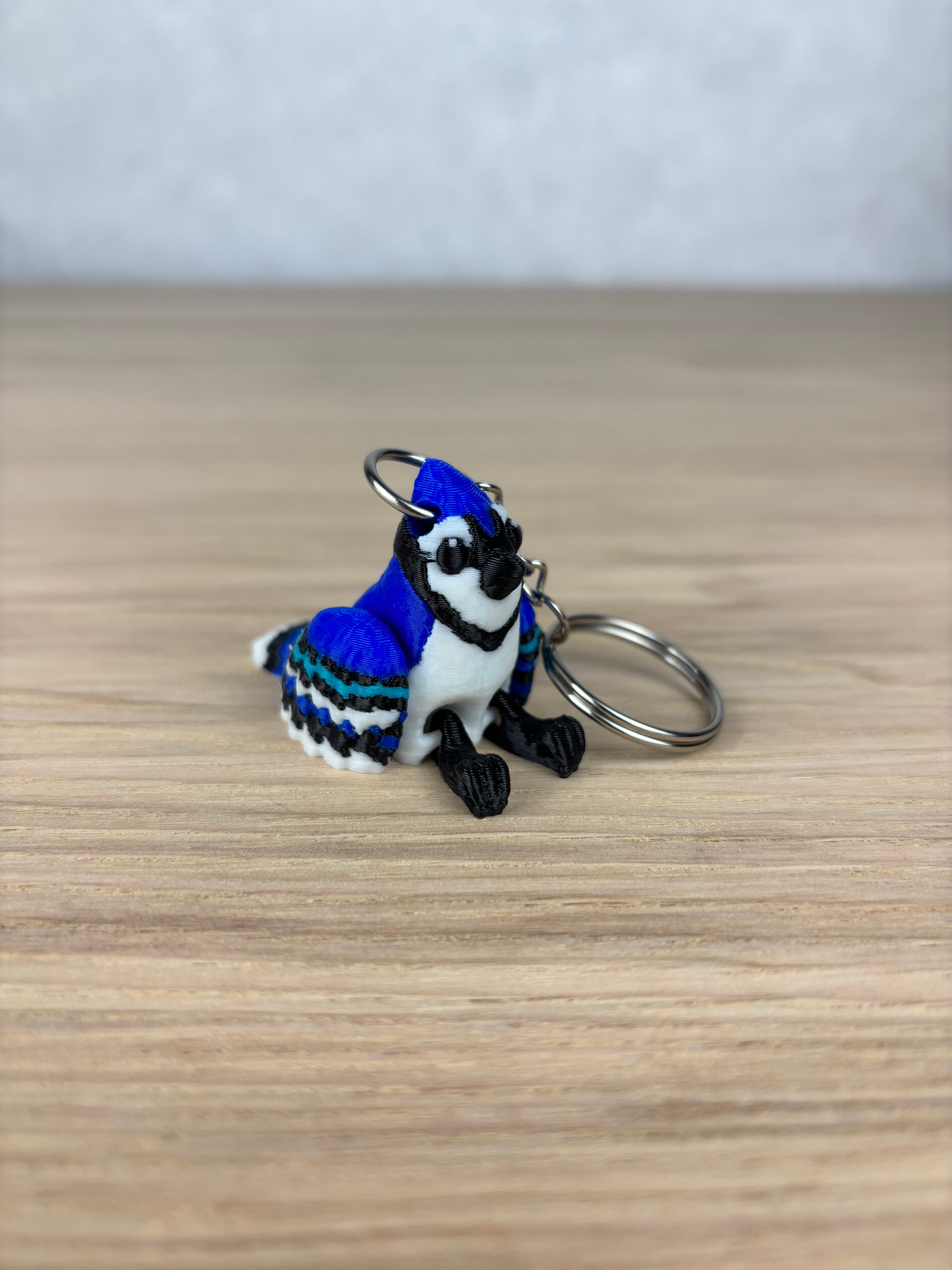 Blue Jay Fidget Keychain 3d model