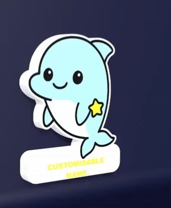 Cute Dolphin – LED Strip compatible 3d model