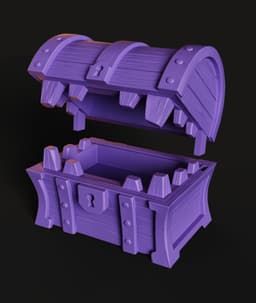 Mimic Chest STL | Dungeon Decor 3D Print | Functional Box 3d model