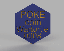 Wartortle Pokemon PokeCoin STL 3d model