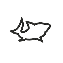 Shark Cookie Cutter STL File - 4 inches 3d model