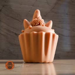 Cupcake in unicorn style 3d model