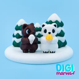 Polar Bear Flexi + Keychain 3d model