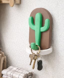 Cactus Wall Hook – Cute Functional Home Decor 3d model