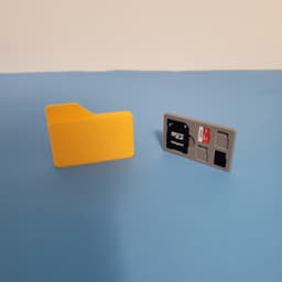 File Folder MicroSD Card Holder 3d model