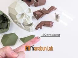 Low Poly Skull Magnet Puzzle (No supports) 3d model