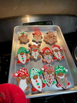 Gingerbread Cookie Ornament Set 3d model