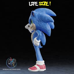 Life Size Sonic 3D Printer File STL 3d model
