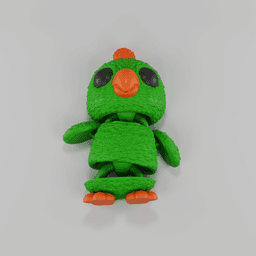 Flexy Parrot Figurine + Keychain 3d model
