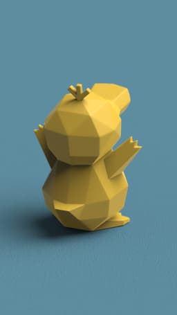 Low-poly Psyduck 3d model