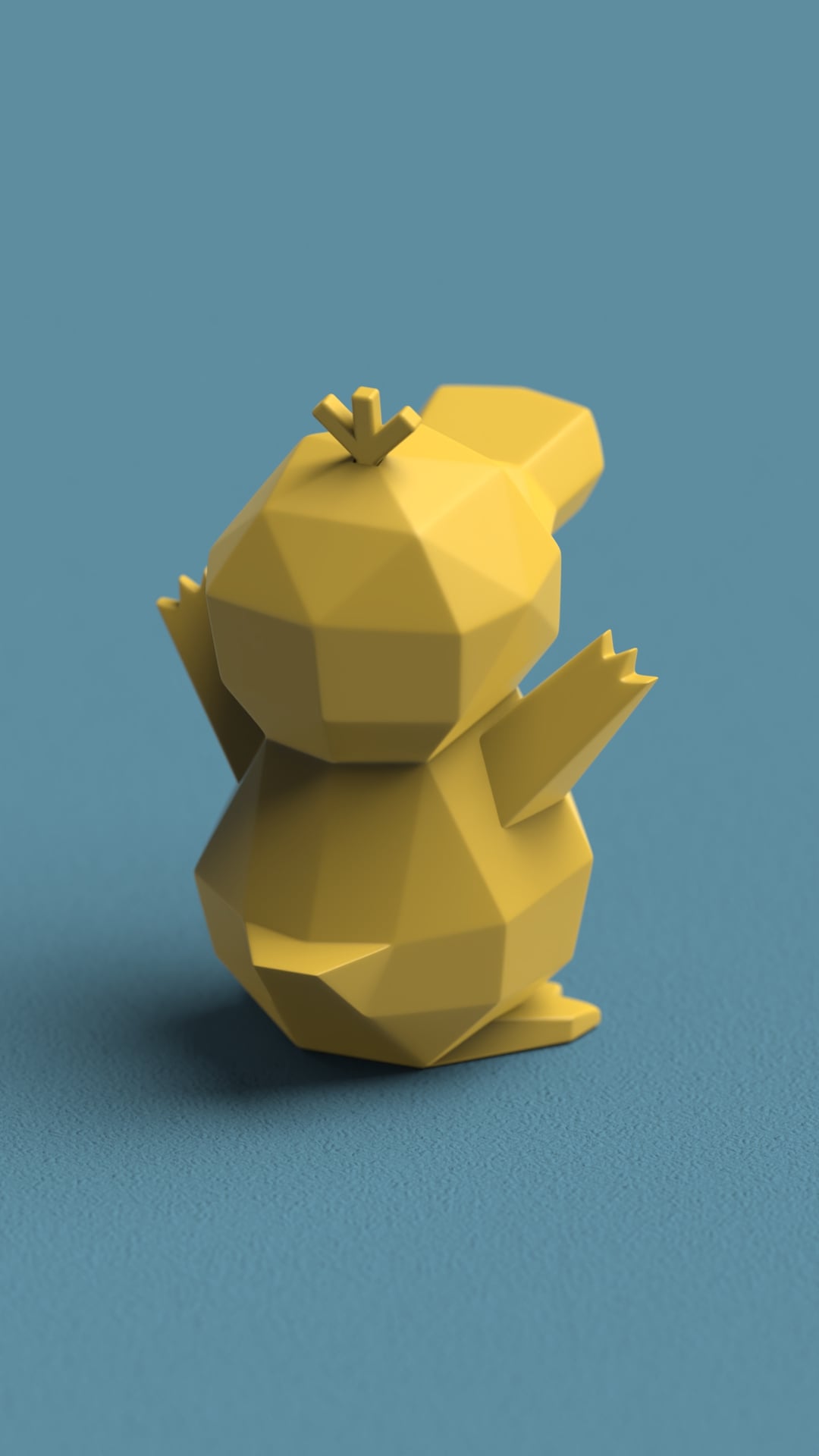 Low-poly Psyduck 3d model