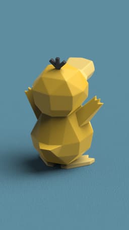 Low-poly Psyduck 3d model
